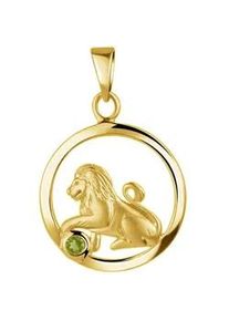 Kettenanh&auml;nger Vivance "925/- Sterling Silber vergoldet L&ouml;we Monatsstein", gelb, Schmuckanh&auml;nger, Damen, one-size, Silber 925 (Sterlingsilber), 1,1 g, Kettenanh&auml;nger