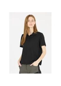 Langarm-Poloshirt WHISTLER "Vale", Damen, Gr. 48, schwarz (schwarz, schwarz), 97% Polyester, 3% Elasthan, unifarben, normal, ohne Ausschnitt, Shirts, Aus leichtem Material