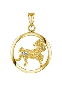 Kettenanh&auml;nger Vivance "925/- Sterling Silber vergoldet Widder Monatsstein", gelb, Schmuckanh&auml;nger, Damen, one-size, Silber 925 (Sterlingsilber), 1 g, Kettenanh&auml;nger