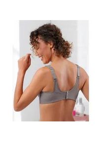 Sport-BH Glamorise, Damen, Gr. 75, Cup B, grau (anthrazit), 75% Polyester, 20% Nylon, 5% Elasthan, BHs Sport-BH