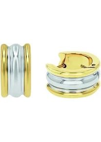 Paar Creolen Amor "2039984", gelb (gelbgoldfarben, edelstahlfarben), Ohrringe, Damen, 14mm, Edelstahl