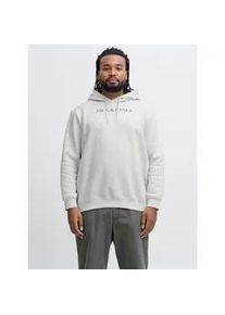Jack & Jones PlusSize Kapuzensweatshirt "JORBILLYBURG SWEAT HOOD FST PLS", Herren, Gr. 6XL, wei&szlig; (hellwei&szlig; detail:melange), angeraute Sweatware, Obermaterial: 60% Baumwolle, 40% Polyester, JACK & JONES PLUSSIZE, meliert, regular fit normal, Rippb&uuml;ndchen, Sweatshirts