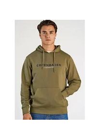 Hoodie LINDBERGH "Hoodie Relaxed Fit", Herren, Gr. XL, dk olive, Obermaterial: 85% Baumwolle, 15% Polyester, l&auml;ssig geschnitten, Sweatshirts Hoodie