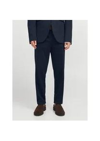 Jack & Jones Anzughose JACK & JONES "JPRJAXON Businesshose mit mittlerer Bundh&ouml;he", Herren, Gr. 46, N-Gr, blau (schwarz navy fit:slim fit), Web, Obermaterial: 74% Polyester, 22% Viskose, 4% Elasthan, unifarben, slim fit normal, Hosen Anzughose, unifarben, modisch, slim fit, Materialmix