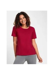 Kurzarmshirt Casual Looks "Kurzarm-Shirt", Damen, Gr. 36, rot, 95% Baumwolle, 5% Elasthan, unifarben, Rundhals, Shirts