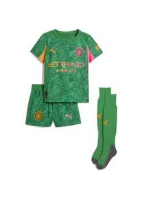 Trainingsanzug Puma "Manchester City 25/26 Torwart-Minikit Kinder", Jungen, Gr. 110, orange (archive gr&uuml;n heat fire orange), Obermaterial: 100% Polyester; Rippe: 100% Polyester, Sportanz&uuml;ge Trainingsanzug
