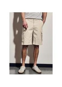 Bermudas Street One MEN, Herren, Gr. 31, beige (sandstone beige), Web, 98% Baumwolle, 2% Elasthan, unifarben, gerade kurz, Hosen Bermudas, mit seitlichen Einschubtaschen
