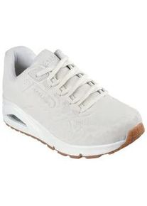 Sneaker Skechers "UNO-KAT-NEATO", Damen, Gr. 35, wei&szlig; (sanftes wei&szlig;), Lederimitat, Schuhe Sneaker, Leo Sneaker, Schn&uuml;rschuh mit Air-Cooled Memory Foam