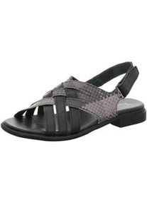 Think! Riemchensandale THINK "Think Sandalen Leder", Damen, Gr. 37, schwarz (schwarz kombi), Leder, Schuhe Riemchensandale