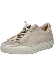 Sneaker Paul Green "Paul Green Sneaker Leder", Damen, Gr. 38,5, beige, Leder, Schuhe Sneaker