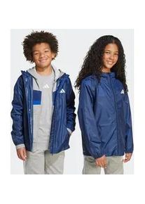 Regenjacke Adidas SPORTSWEAR "F&Uuml;R KINDER", M&auml;dchen, Gr. 176, blau (dunkelblau), Obermaterial: 100% Polyester, normal, Jacken Regenjacke