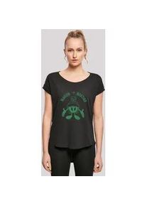 T-Shirt F4NT4STIC "Looney Tunes Marvin The Martian Large Head", Damen, Gr. XS, schwarz, Obermaterial: 100% Baumwolle, regular fit, Rundhals, ohne B&uuml;ndchen, Shirts T-Shirt, Damen,Premium Merch,Lang,Longshirt,Bedruckt