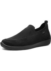 Slip-On Sneaker Ara "LISSABON", Damen, Gr. 5,5 (38,5), schwarz, Microfaser, Textil, unifarben, Schuhe, Slipper, Sneaker in Komfortweite G (= weit)