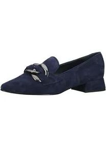 Slipper Peter Kaiser "Peter Kaiser Slipper Veloursleder", Damen, Gr. 38,5, navy, Veloursleder, Schuhe Slipper