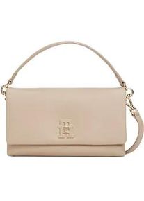 Umh&auml;ngetasche Tommy Hilfiger "TH MODERN CONV CROSSOVER", Damen, Gr. B/H/T: 26cm x 15cm x 13cm, grau (taupe), Lederimitat, unifarben, Taschen Umh&auml;ngetasche, Schultertasche, Minibag mit edlem TH-Logoemblem