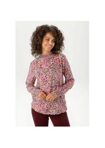 Schlupfbluse Aniston CASUAL, Damen, Gr. 36, rot (wollwei&szlig;, pink, bordeaux, hellblau, petrol, braun, dunkelbraun, gelb, ocker, schwarz), Web, Obermaterial: 100% Viskose, bedruckt, gemustert, figurumspielend h&uuml;ftbedeckend, Smokb&uuml;ndchen mit Gummizug, Blusen Schlupfbluse, mit farbharmonischen Tupfen bedruckt