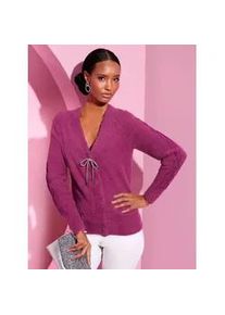 CR&Eacute;ATION L Cardigan CREATION L, Damen, Gr. 42, lila (erika), 75% Polyamid, 15% Viskose, 10% Polyester, unifarben, Strickjacken