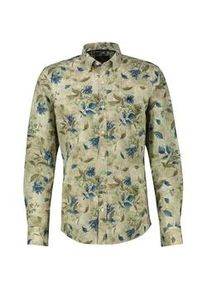 Langarmhemd Lerros "Floral designtes Herrenhemd in &Uuml;bergr&ouml;ssen", Herren, Gr. 5XL, extraweit, foam wei&szlig;, 97% Baumwolle, 3% Elasthan, Hemden
