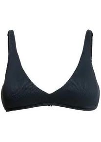 Triangel-Bikini-Top Roxy "Rib Roxy Love The Oceana V", Damen, Gr. XS, Cup B, grau (anthrazit), Obermaterial: 91% Nylon, 9% Elasthan;, Bikini-Oberteile