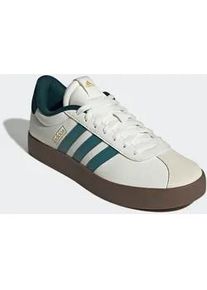 Sneaker Adidas SPORTSWEAR "VL COURT 3.0", Herren, Gr. 42, wei&szlig; (core wei&szlig;, preloved teal, aurora ivy), Leder, Synthetik, Schuhe Sneaker, inspiriert vom Design des Adidas samba