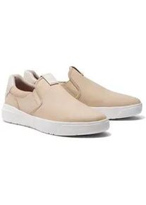 Sneaker Timberland "Seneca Bay LOW SLIP ON SNEAKER", Herren, Gr. 43, beige (lt bei nubuc), Leder, Schuhe Sneaker