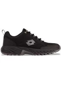 Sneaker Lotto, Herren, Gr. 47, schwarz (schwarz, grau), Kunstfaser, Synthetik, mehrfarbig, Schuhe Sneaker, - mit Laceloops & Metalhoos