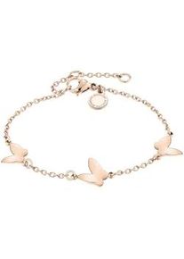 Armband Cool Time "Schmuck Edelstahl Armkette The Cool Butterfly Schmetterling", rosa (ros&eacute;goldfarben), Armb&auml;nder, Jungen, 17cm, Edelstahl, Armband