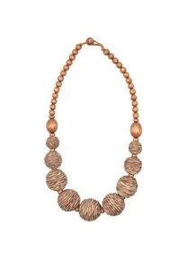 Kette mit Anh&auml;nger "Juliet", Damen, Gr. onesize, Holz, braun, Collezione Alessandro, Basic, Halsketten, Holzperlen in verschiedenen Gr&ouml;&szlig;en