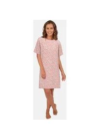 Nachthemd Tom Tailor "Westport", Damen, Gr. 44 (XXL), N-Gr, rot, Jersey, Obermaterial: 95% Baumwolle, 5% Elasthan, bequem kniefrei, Rundhals, Kleider Nachthemd, mit Print, Kurzarm, Rundhalsausschnitt, Baumwollmix, bequem, weich