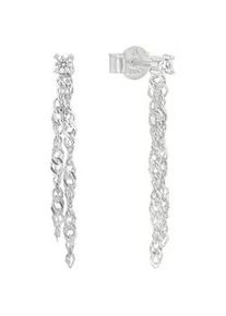 Paar Ohrstecker Amor "9164387", silber (silberfarben, wei&szlig;, wei&szlig;), Ohrringe, Damen, Silber 925 (Sterlingsilber), mit Zirkonia (synth.)