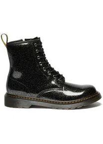 Schn&uuml;rboots Dr. Martens "1460 Kinder SOFTY T", M&auml;dchen, Gr. 37, silber (schwarz, silber), Leder, metallic, Schuhe Schn&uuml;rboots, Kinderstiefel, Freizeitschuh mit Rei&szlig;verschluss und Anziehlasche