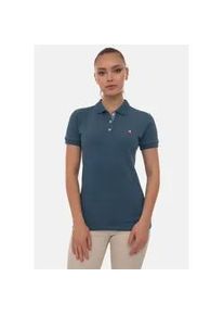 Poloshirt SIR RAYMOND TAILOR "Angie", Damen, Gr. M, blau (jeansblau), 100% Baumwolle, unifarben, normal, ohne Ausschnitt, Shirts, in klassischem Design