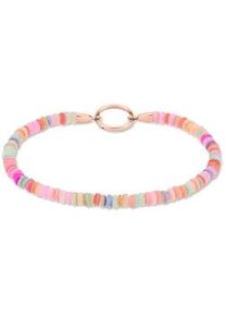 Charm-Armband Tamaris "Schmuck Geschenk Edelstahl Armkette All About Beads", gold (ros&eacute;goldfarben, gr&uuml;n, beige, pink, ros&eacute;, hellblau, gr&uuml;n, beige, pink, ros&eacute;, hellblau), Armb&auml;nder, Damen, 18,5cm, Edelstahl, Charm-Armband, mit Naturstein