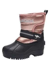 Winterstiefel Kangaroos "K-Shell II Metallic", Damen, Gr. 32, rosa (rosa, metalli), Synthetik, Textil, Schuhe Winterstiefel, Snowboots, Winterboots, Winterschuhe, gef&uuml;ttert und reflektierend