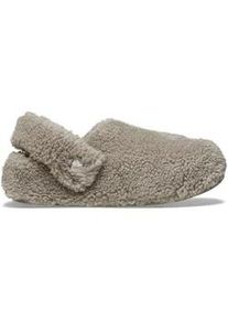 Clog Crocs "Classic Cozzzy Slipper", Damen, Gr. 39, mushroom, CrosliteTM, Textil, Schuhe Clog, Hausschuh, mit kleiner Plateausohle