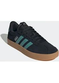 Sneaker Adidas SPORTSWEAR "VL COURT 3.0", Herren, Gr. 43, silber (core schwarz, powder teal, silber metallic), Leder, Synthetik, Schuhe Sneaker, inspiriert vom Design des Adidas samba