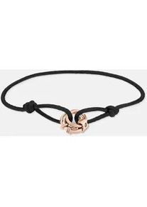 Armband Liebeskind Berlin "Schmuck Geschenk Edelstahl Textil Armkette The D-Link Mini", rosa (ros&eacute;goldfarben, schwarz), Armb&auml;nder, Damen, 21cm, Edelstahl Textil, Edelstahl, Textil, Armband