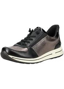 Sneaker Ara "Ara Sneaker Leder/Textil", Damen, Gr. 38, schwarz (schwarz kombi), Leder, Textil, Schuhe Sneaker