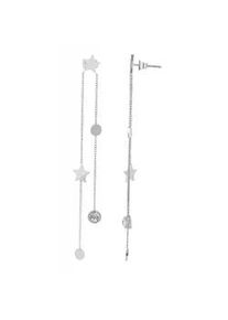 Adelia&acute;s Paar Ohrh&auml;nger ADELIA ́S "Damen Ohrstecker aus poliertem Edelstahl mit Stern und Strass", silber, Ohrringe, Damen, Damen, Edelstahl