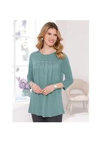 Longshirt Classic Basics "Longshirt", Damen, Gr. 38, gr&uuml;n (jade), 100% Viskose, unifarben, Rundhals, Shirts Longshirt