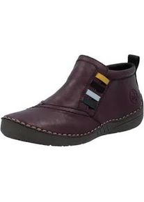 Schlupfboots Rieker, Damen, Gr. 38, lila (brombeere), Lederimitat, Basic, Schuhe Schlupfboots, Casual-Boots, Stiefelette, Schlupfboots mit Innenrei&szlig;verschluss