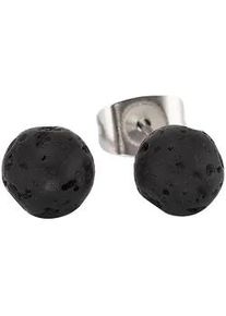Paar Ohrstecker Bruno Banani "Schmuck Geschenk Edelstahlorstecker mit Lavakugel" Gr. 6, schwarz (edelstahlfarben, schwarz, schwarz), Ohrringe, Herren, 6, Edelstahl, mit Lavastein