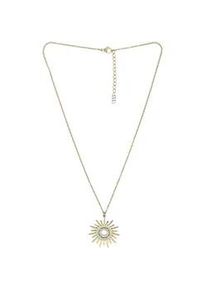 Kette mit Anh&auml;nger "Sun Glow", Damen, Gr. onesize, Metall, gold (golden), Collezione Alessandro, Basic, Halsketten, filigrane Sonne mit Strasssteinen