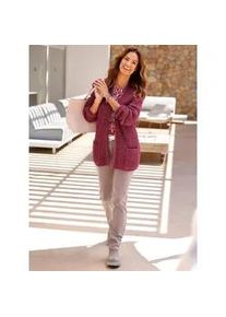 Strickjacke Inspirationen, Damen, Gr. 40, rot (bordeaux, meliert), 100% Polyacryl, gemustert, meliert, Strickjacken Strickjacke