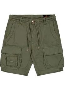 Shorts Alpha Industries "Aloha Safari Shorts", Herren, Gr. 30, Normalgr&ouml;&szlig;en, gr&uuml;n (schwarz olive), Obermaterial: 80% Baumwolle, 20% Viskose, Hosen Shorts