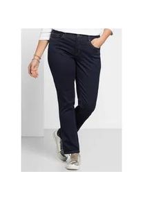 Stretch-Jeans sheego, Damen, Gr. 80, Langgr&ouml;&szlig;en, blau (blau schwarz denim), 71% Baumwolle, 27% Polyester, 2% Elasthan, unifarben, lang, Jeans