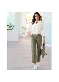 Hemdbluse Inspirationen, Damen, Gr. 38, beige (ecru), 100% Baumwolle, Spitze:100% Baumwolle, unifarben, Rundhals, Blusen Hemdbluse