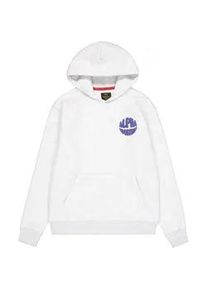 Hoodie Alpha Industries "Logo Hoodie Backprint", Herren, Gr. M, pastel grau melange, Obermaterial: 80% Baumwolle, 20% Polyester, regular fit, Sweatshirts Hoodie