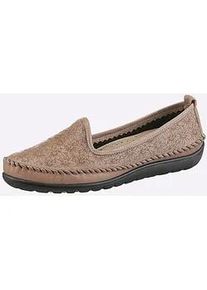 Ballerina Gemini, Damen, Gr. 39, braun (camel), Glattleder, Schuhe Ballerina