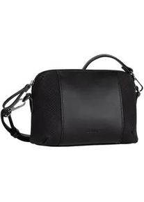 Handtasche Gabor "Wanda", Damen, Gr. B/H/T: 22cm x 15,5cm x 10,5cm, schwarz, Polyurethan, Taschen Handtasche, aus leicht genarbtem Lederimitat mit Schlangenstruktur und Ziern&auml;hten